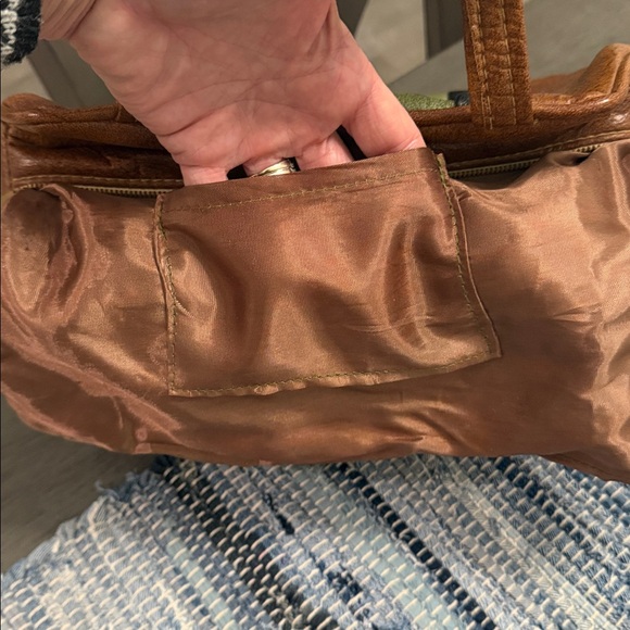 Vintage 70s Boho Patchwork Leather Bag 🤎 - Picture 12 of 13